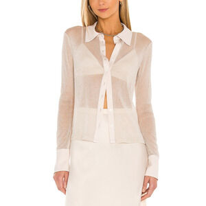 Jonathan Simkhai 'Tia' Tan Nylon Blouse Size S